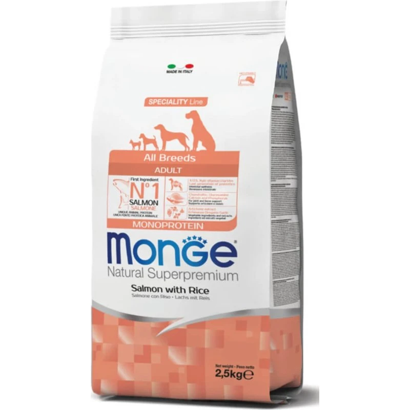 Monge Natural Superpremium Salmone e Riso 2500 g