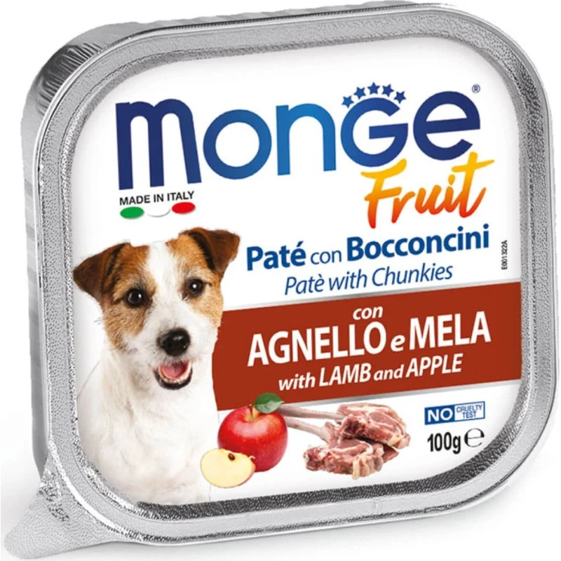Monge Fruit Agnello e Mela 100g - Paté per Cani Adulti