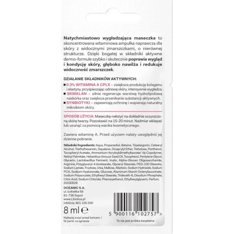 L’biotica Dermomask Maschera Levigante con Vitamina A