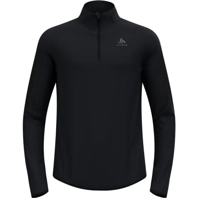 Odlo Zeroweight Mid Layer Warm Half Zip Uomo - Nero, XXL