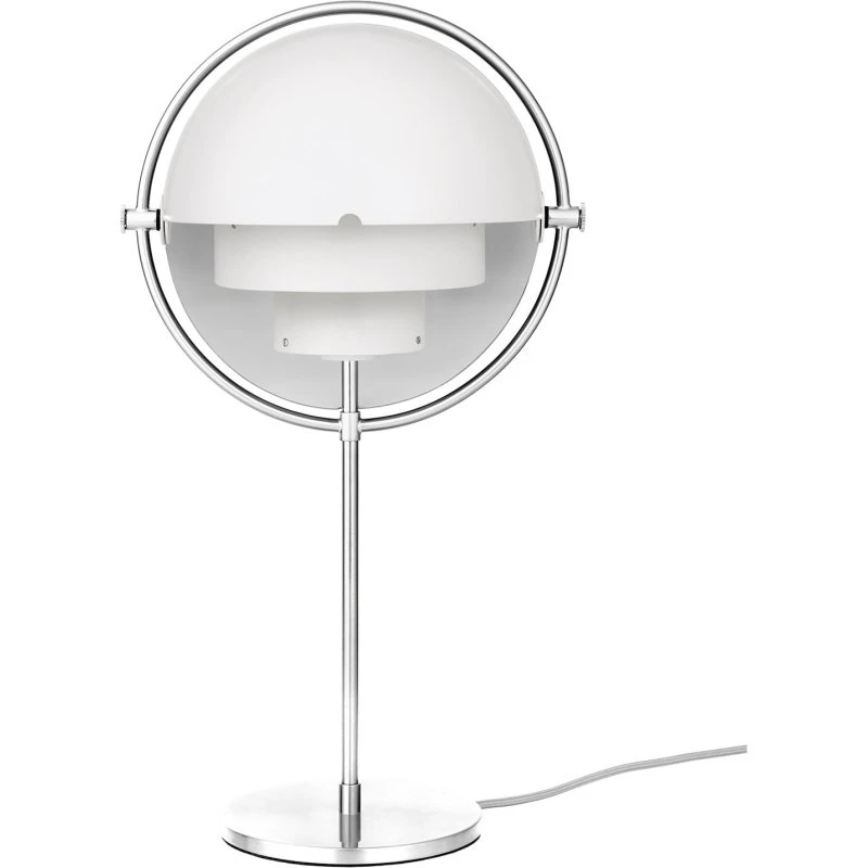 Gubi Multi-Lite Lampada da Tavolo Cromo/Bianco
