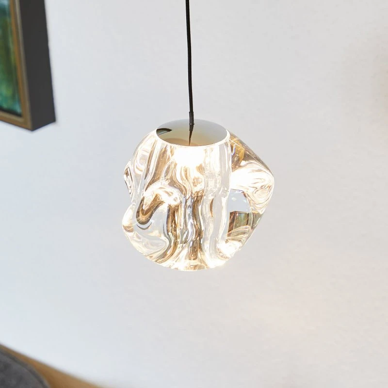 Loom Design Lampada a Sospensione Ice Ball 1 in Acrilico Trasparente