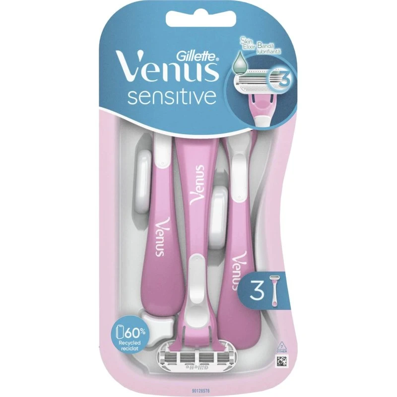 Gillette Venus Sensitive Rasoi Usa e Getta per Donna, 3 pz
