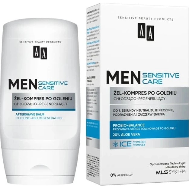 AA Men Sensitive Gel-Compress Dopobarba Rinfrescante e Riparatore