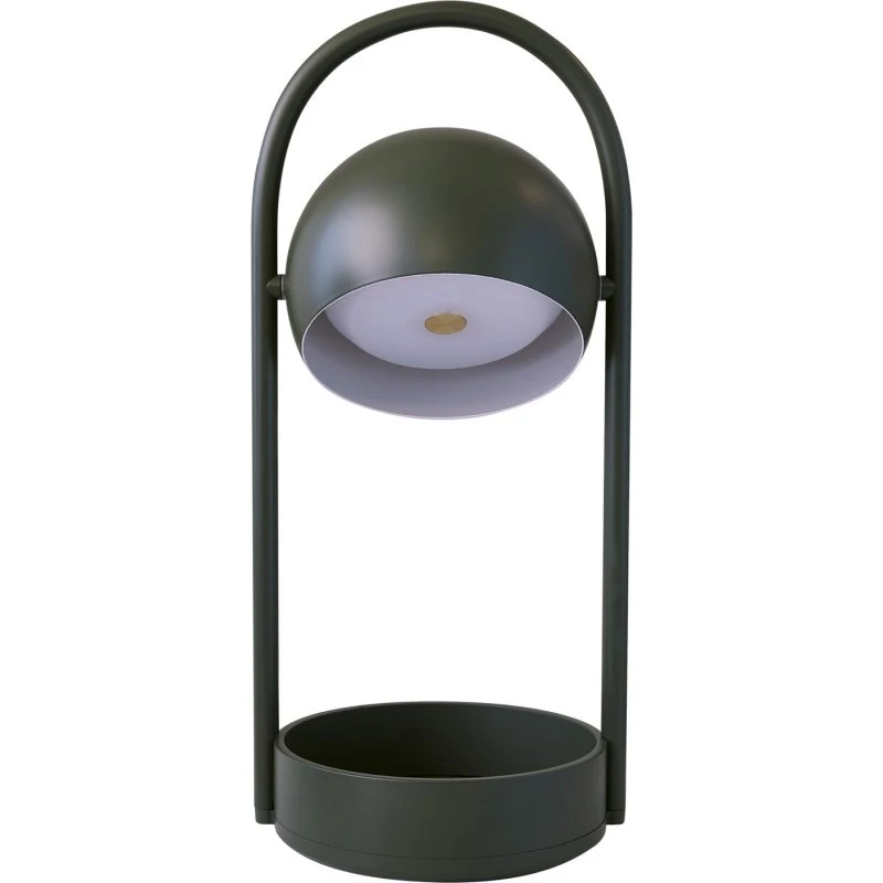 FRANDSEN Lampada LED da tavolo ricaricabile Ball Portable, Verde Oliva