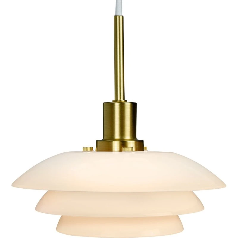 Dyberg Larsen DL20 Lampada a Sospensione in Vetro Opale e Ottone