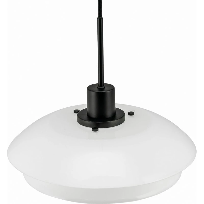 Dyberg Larsen DL31 Lampada a Sospensione in Vetro Opale e Nero