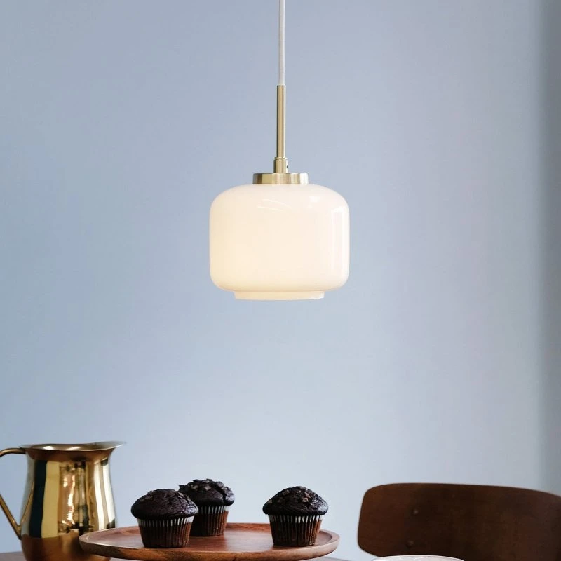 Dyberg Larsen Arp Lampada a Sospensione Ø15 Opal/Brass