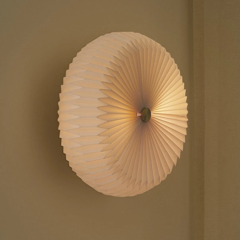 Belloy Nordlux Plafoniera Ø40 Bianca con Paralume Plissettato