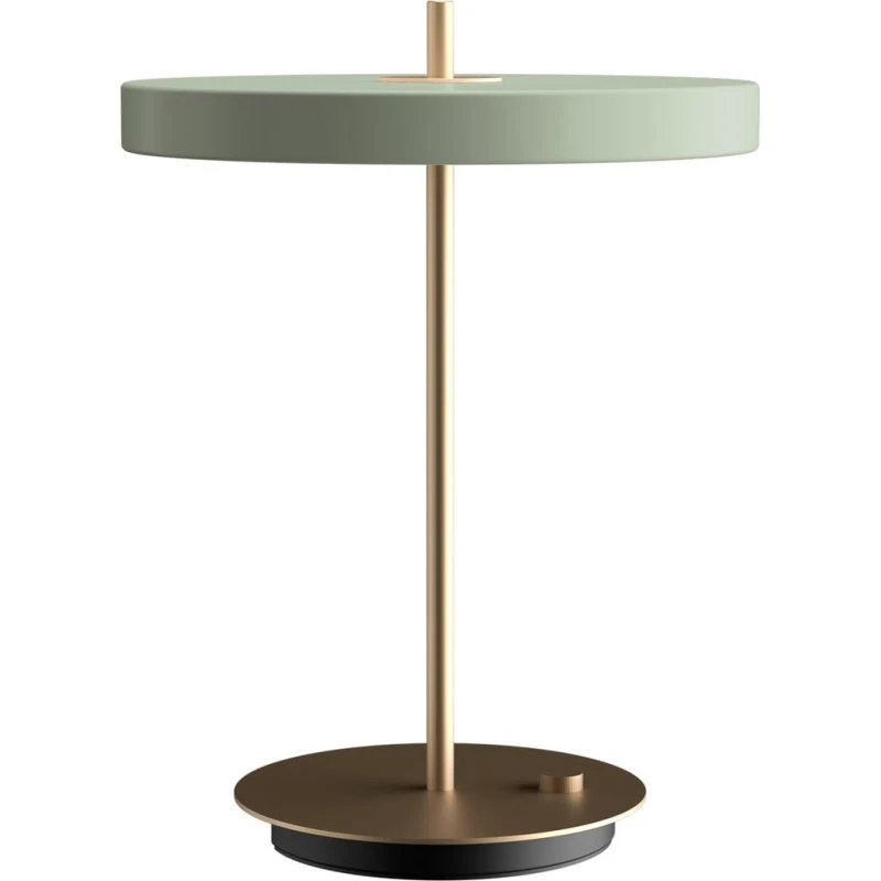 UMAGE Lampada da tavolo LED Asteria Table, Verde Chiaro e Ottone
