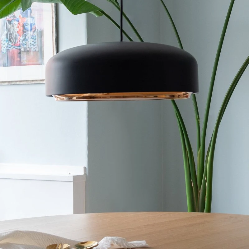UMAGE Hazel Medium Lampada a Sospensione Nero e Ottone