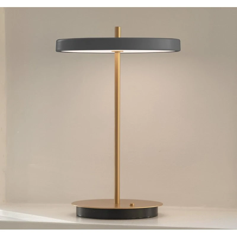Lampada da tavolo LED UMAGE Asteria Move Antracite/Ottone 31 cm