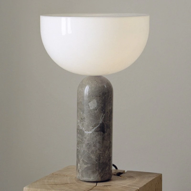 New Works Kizu Large Lampada da Tavolo in Marmo Grigio