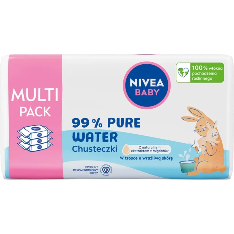 Nivea Baby Salviette Biodegradabili 99% Acqua Pura 3x57 pz