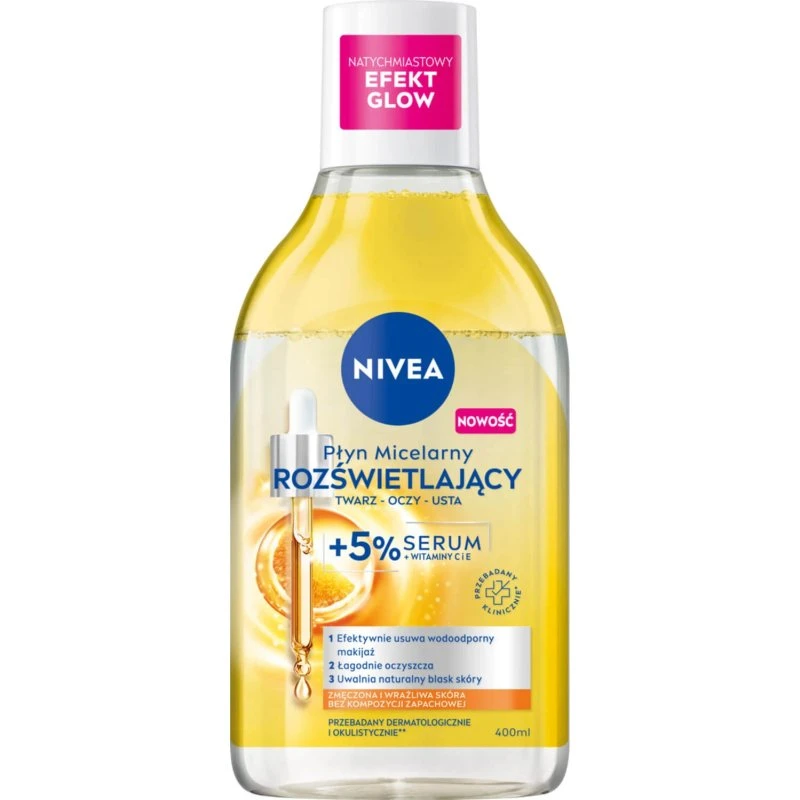 Nivea Acqua Micellare Illuminante con 5% Siero, 400ml