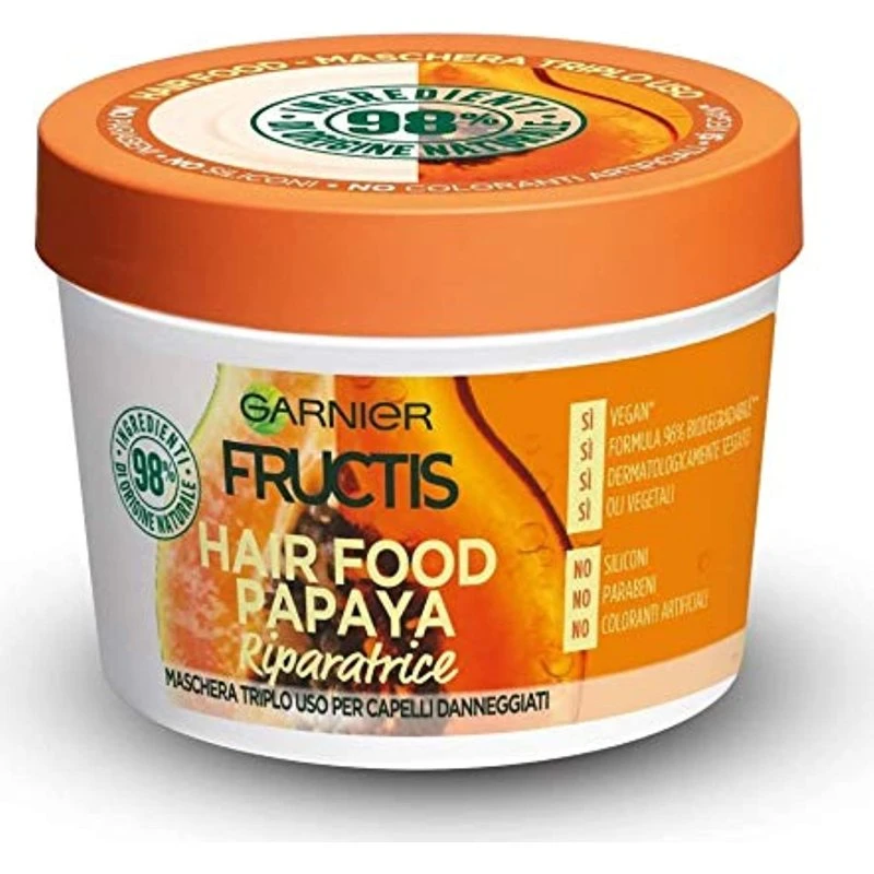 GARNIER Fructis Hair Food Papaya Maschera 390 ml