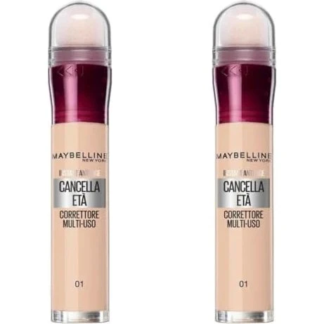 Maybelline New York Correttore Liquido Cancella Età 01 Light, Bipacco