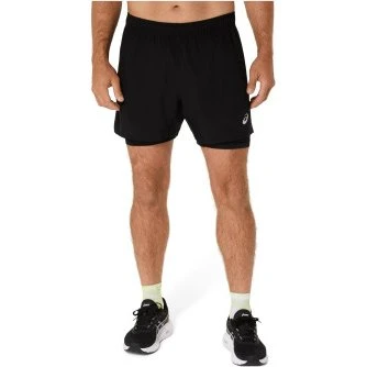 Asics Pantaloncini Core 2in1 5in Neri L