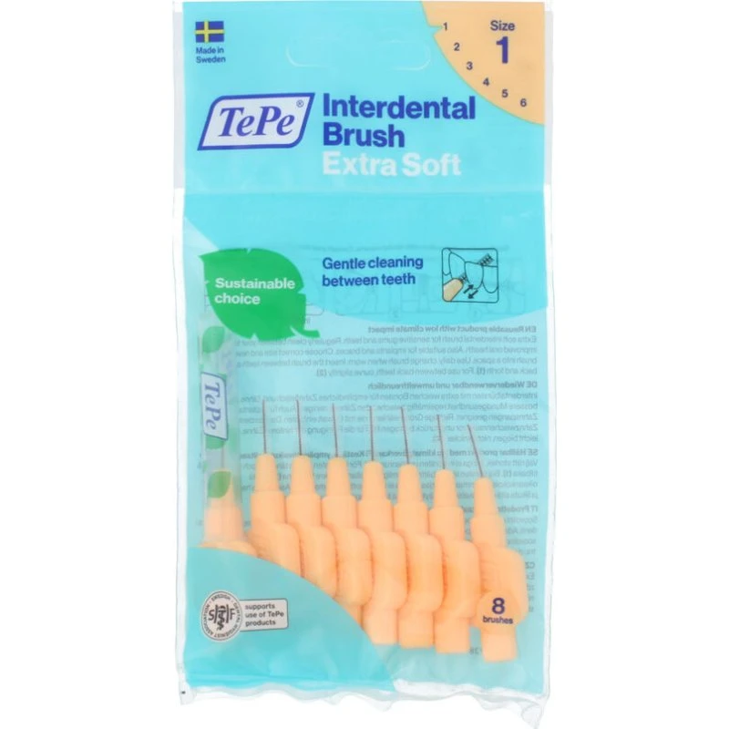 TePe Extra Soft Spazzolini Interdentali 0,45 mm 8 pz Arancione