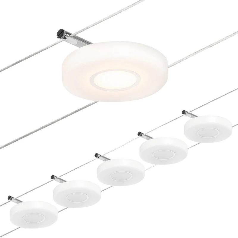 Paulmann Wire DiscLED Sistema di illuminazione a funi, 5 luci
