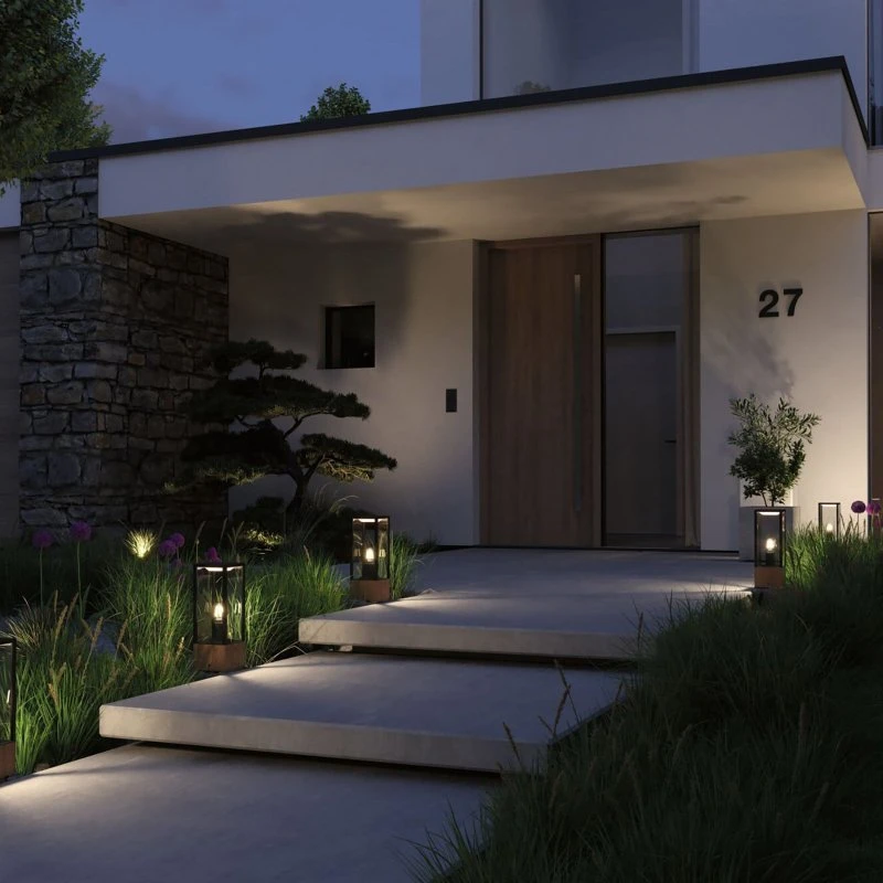 Paulmann Timba Lampada da Giardino in Legno e Metallo H40