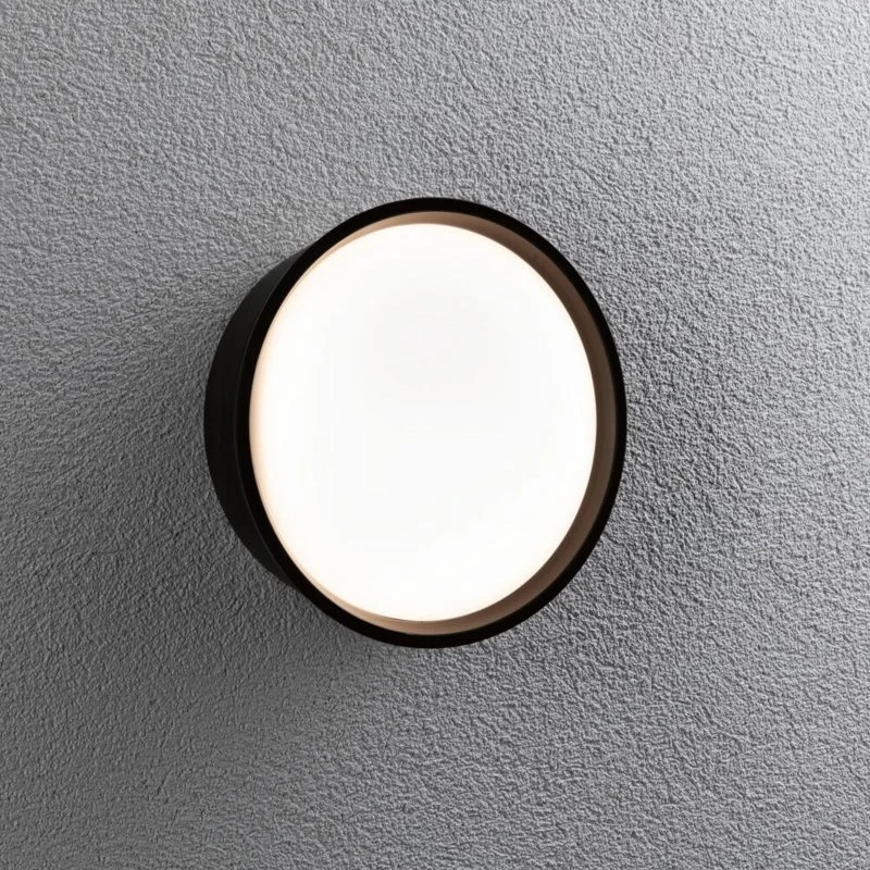 Paulmann Platomo Applique da Esterno SWR Nero - Rotonda