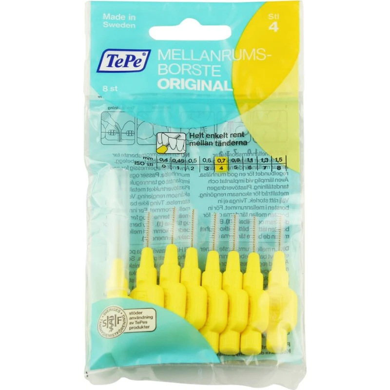 Tepe Spazzolini Interdentali 0,7 mm Gialli 8 pz