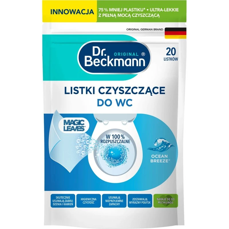 Dr. Beckmann Magic Leaves Foglietti Detergenti WC Ocean Breeze