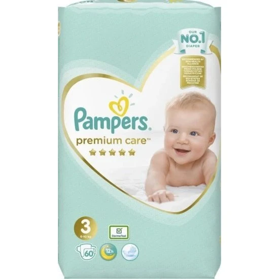 Pampers Premium Care Pannolini No. 3 (6-10kg) - 60 Pezzi