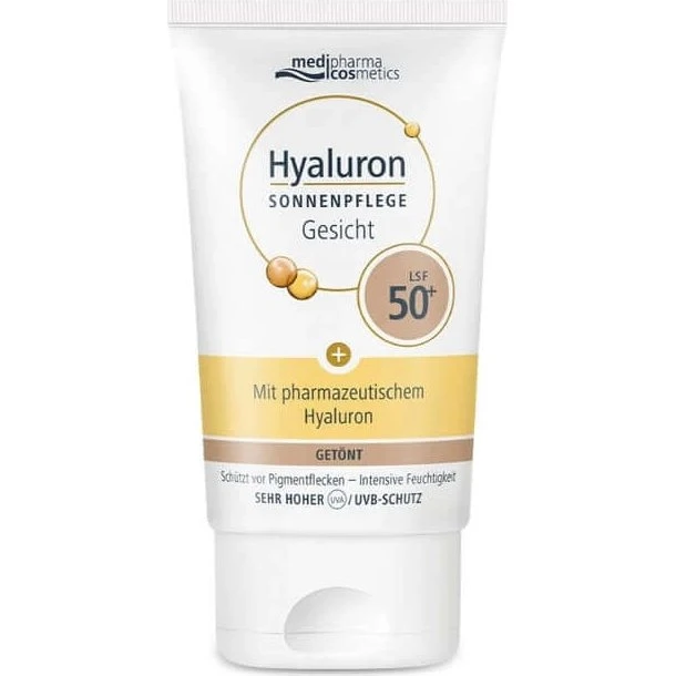 Medipharma Trattamento Solare Viso Hyaluron Colorato SPF 50+ 50ml