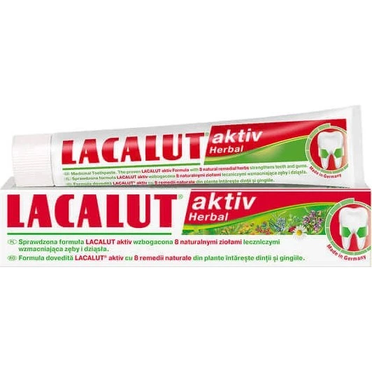 Lacalut Aktiv Dentifricio Herbal con 8 Erbe, 75 ml