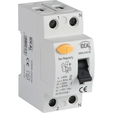Kanlux KRD6-2/63/30 Interruttore Differenziale 2P 63A 30mA