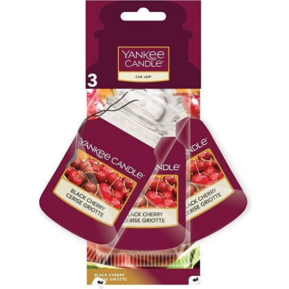 Yankee Candle Etichetta Profumata Auto Ciliegia Nera - 3 Pezzi