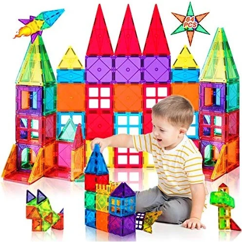 Katiago Costruzioni Magnetici 64 Pezzi 3D Educativo