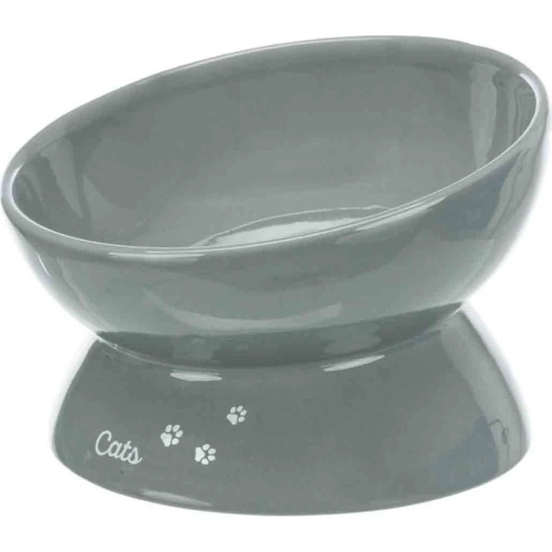 Trixie Bowl XXL Ceramica Rialzata Grigia 0,35 L