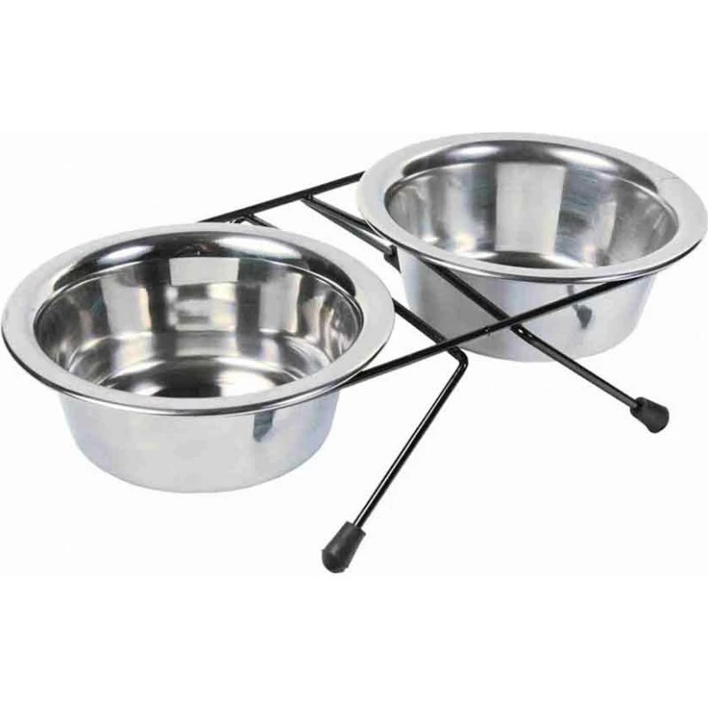 Trixie Set Ciotole Inox 2x0,45 L D12 cm