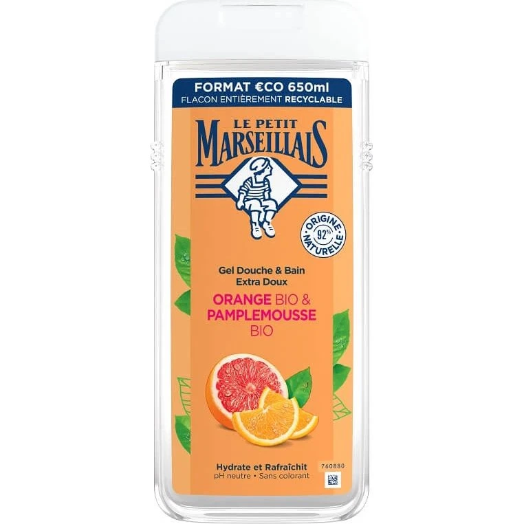 Le Petit Marseillais Gel Doccia BIO Pompelmo e Arancia 650 ml