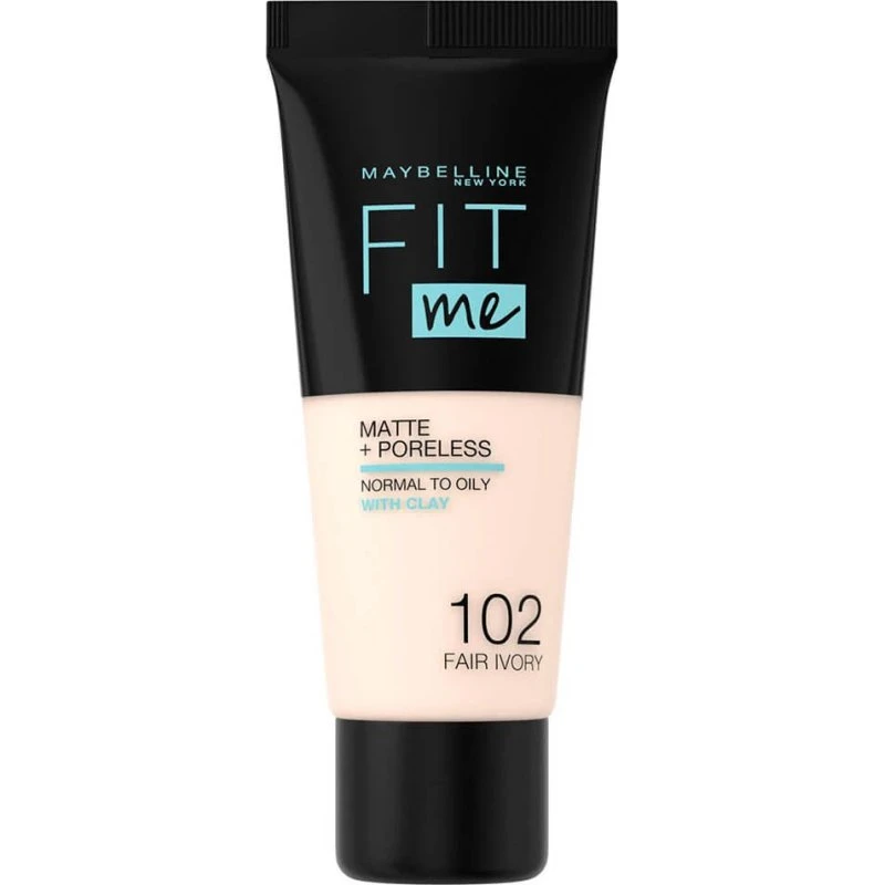 Maybelline Fit Me! Matte and Poreless Fondotinta n. 102 Fair Ivory