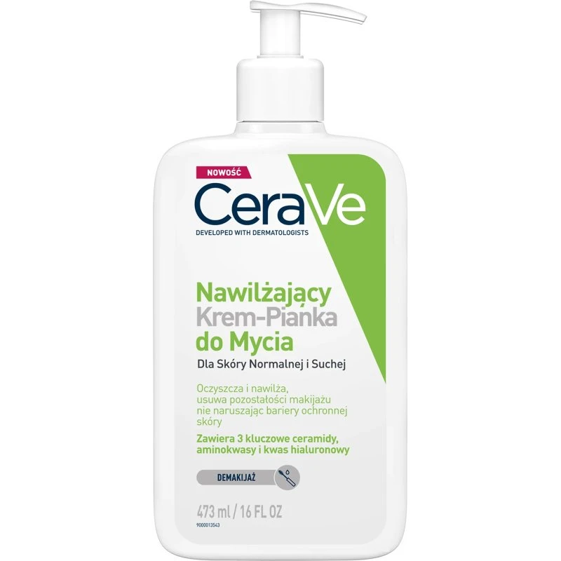 CeraVe Detergente Crema-Schiuma Idratante per Pelle Normale e Secca, 473 ml