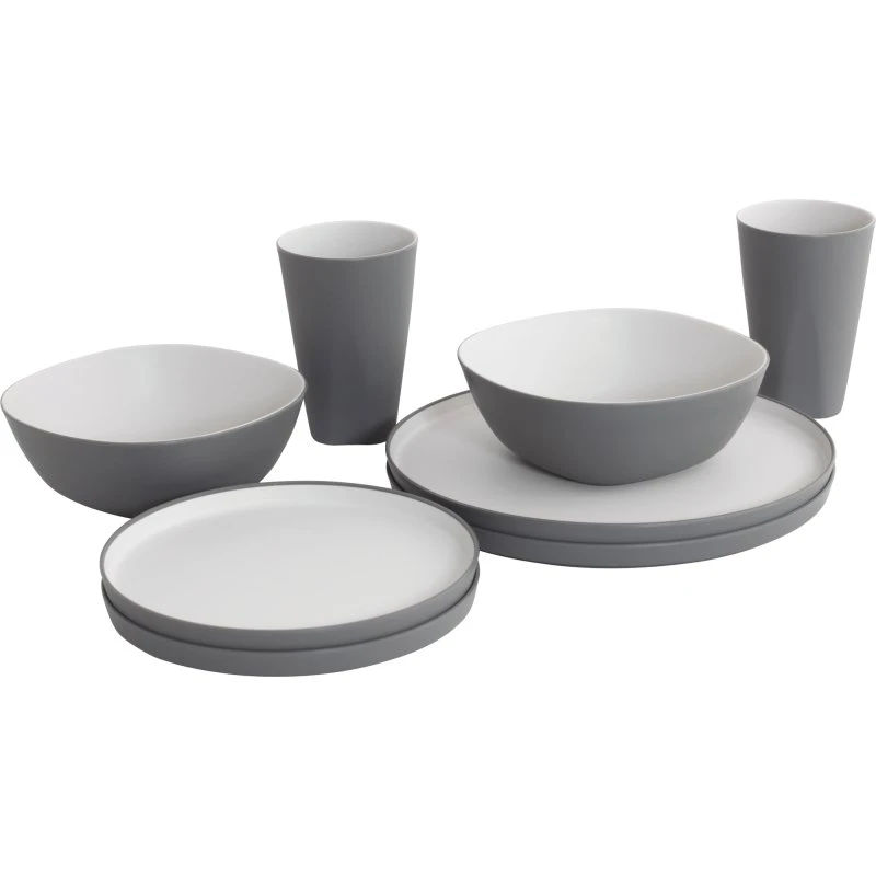 Outwell Gala Set Stoviglie 2 Persone 8 Pezzi Grigio