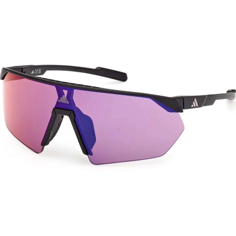 Adidas SP0076 Occhiali da Sole Neri con Lenti Specchiate Lilla