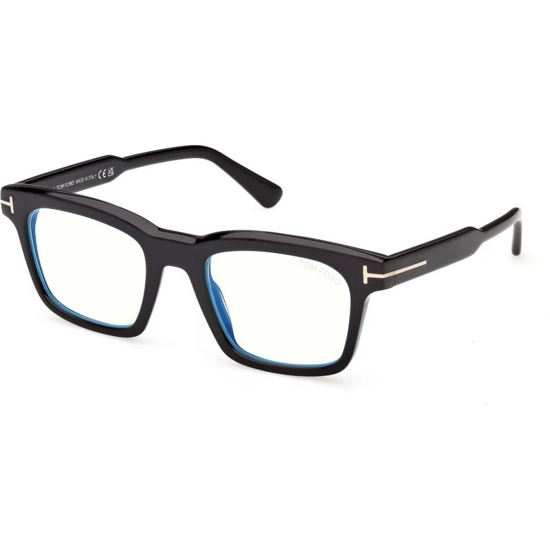 Tom Ford FT6122B-001 Occhiali da Vista Uomo in Acetato Nero