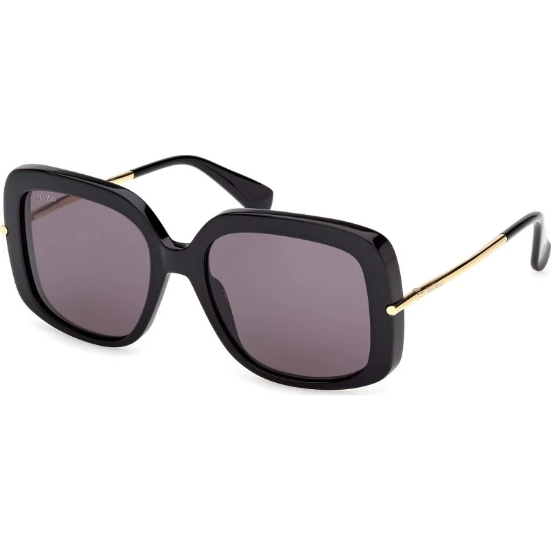 Max Mara MM0195 Occhiali da Sole Rotondi in Acetato Nero