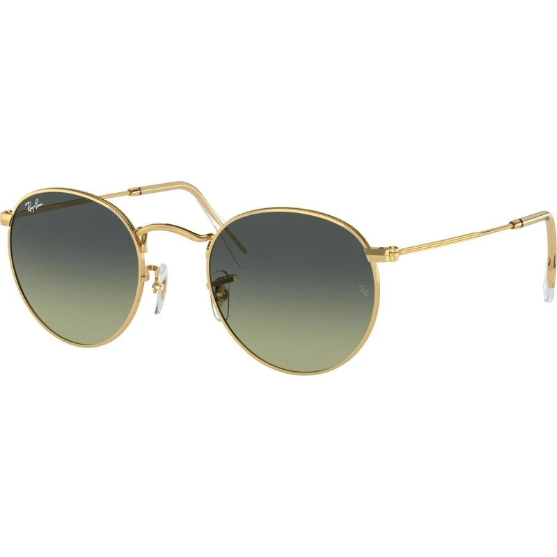 Ray-Ban RB3447 Round Metal Occhiali da Sole Uomo Oro/Verde
