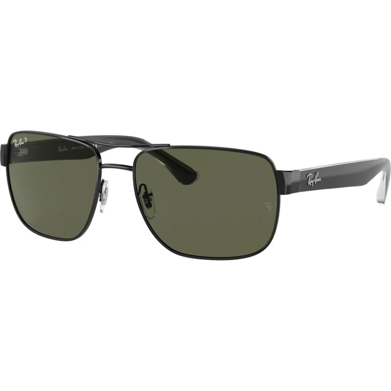 Ray-Ban RB3530 Occhiali da Sole Uomo Metallo Nero Polarizzati