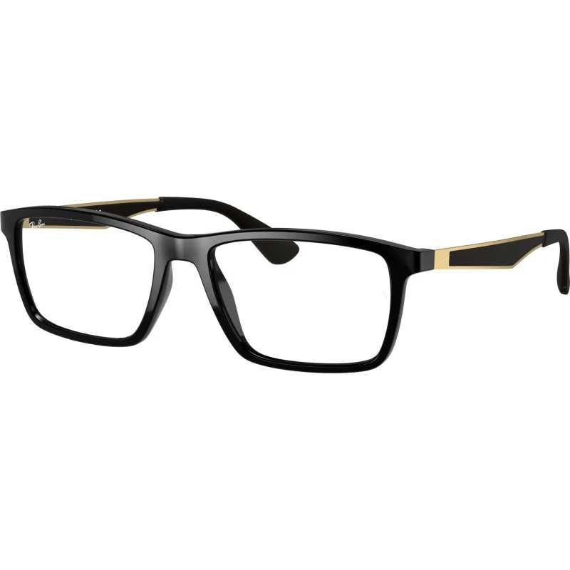 Ray-Ban RX7056 5644 Montature da Vista Squadrate Nero Trasparente
