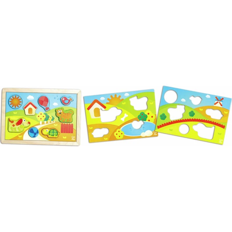 Hape Pepe Friends Sonnental Puzzle 3 in 1