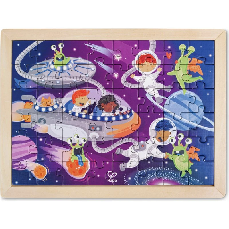 Hape Space Friends Puzzles 48 Pezzi