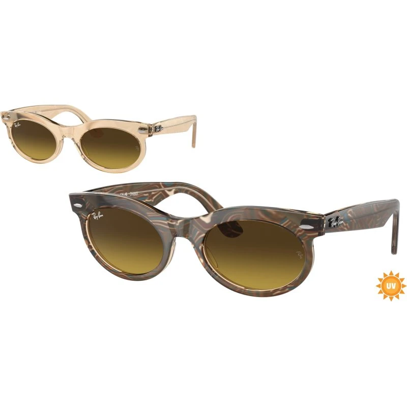 Ray-Ban RB2242 Wayfarer Oval Occhiali da Sole Marrone