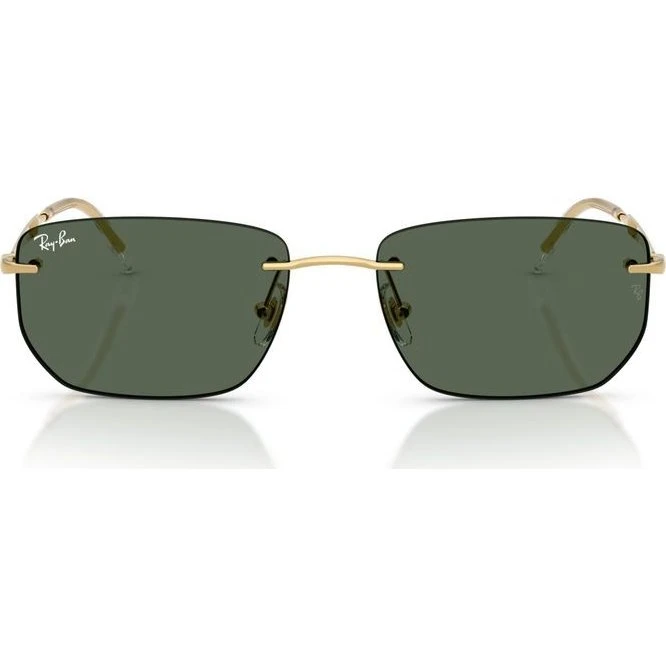Ray-Ban RB 3768 Occhiali da Sole Unisex Oro e Lenti Verdi 56mm